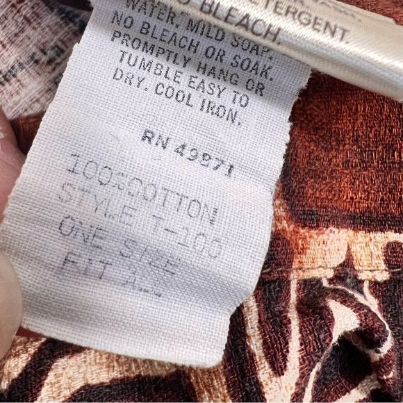 Vintage 1960’s Tiki Tapa Designs Barkcloth Hawaiian Maxi Wrap Skirt - Picture 7 of 13